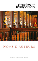 Études françaises, n° 56-3: