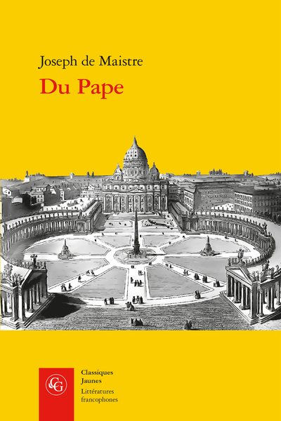 J. de Maistre. Du Pape