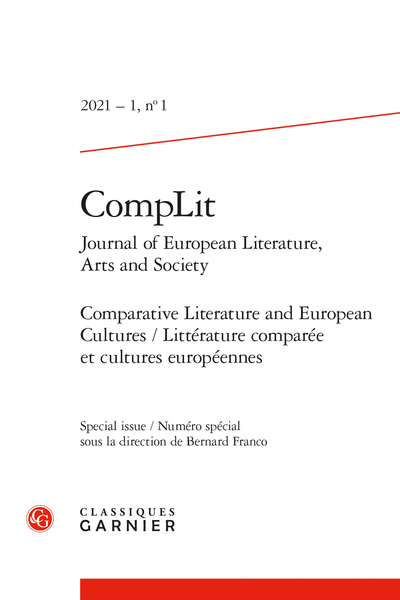 CompLit. Journal of European Literature, Arts and Society, 2021 – 1, n° 1