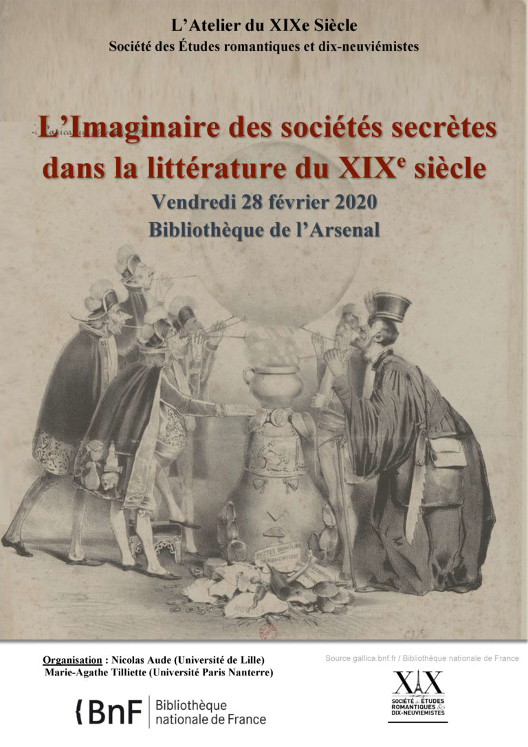 L’Imaginaire des sociétés secrètes dans la littérature du XIXe siècle (N. Aude et M.-A. Tilliette)