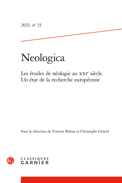 Neologica, n° 15 :