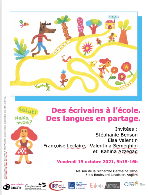 Journée d'études. Des écrivains à l’école. Des langues en partage (Angers & en ligne)