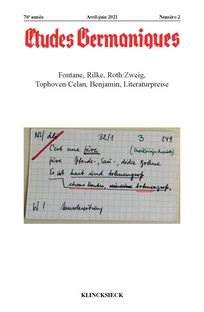 Études Germaniques 2021/2 (n° 302),