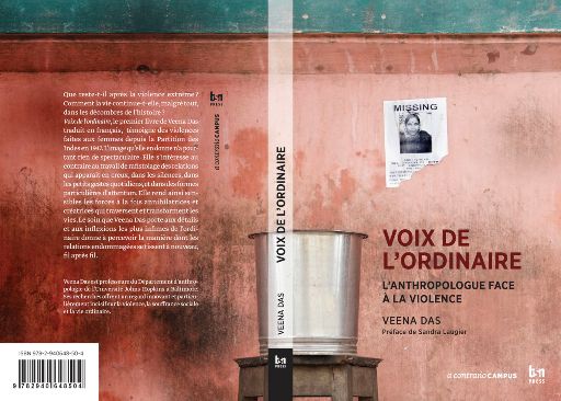 Veena Das, Voix de l'ordinaire (édité par M. Motta et Y. Erard, préface S. Laugier)