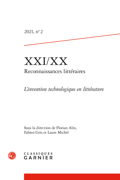 XXI/XX – Reconnaissances littéraires 2021, n° 2 :