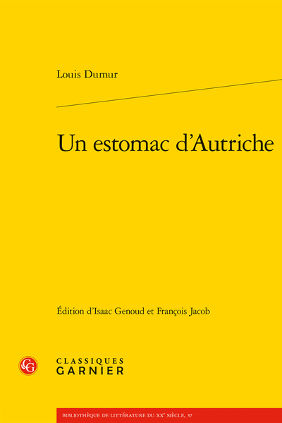 Louis Dumur, Un estomac d’Autriche (éd. I. Genoud & F. Jacob)