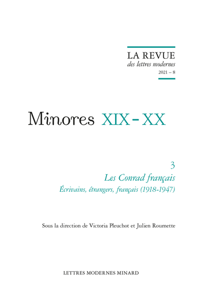 La Revue des lettres modernes 2021 – 8 :