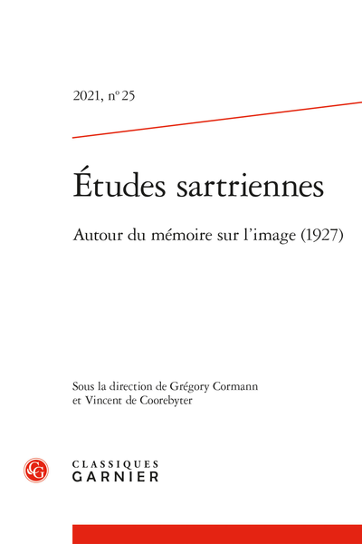 Études sartriennes, n° 25, 2021 :