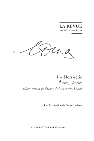 La Revue des lettres modernes :