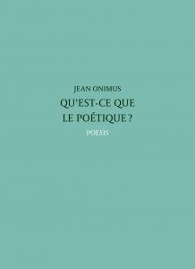 Jean Onimus, Qu'est-ce que le poétique