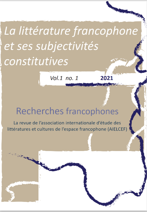 Recherches Francophones, n° 1 :