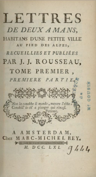 Rousseau romancier malgré lui : une exposition virtuelle