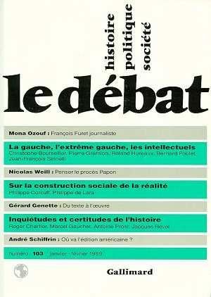 Le Débat n° 103, 1999 (entretien avec G. Genette: