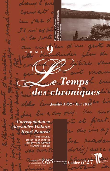 S. Coyault & A. Spiquel (éd.), Correspondance Alexandre Vialatte — Henri Pourrat (1952-1959)