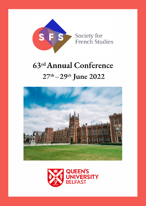 63rd Annual Conference of the Society for French Studies (Queen’s University Belfast)