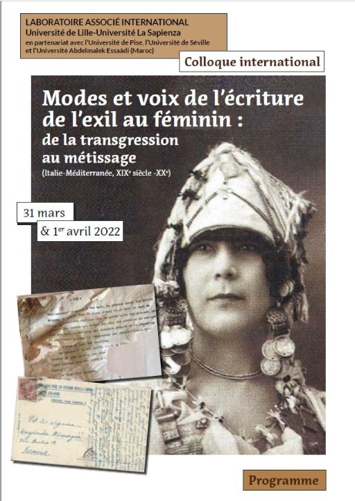 Modes et voix de l’écriture de l’exil au féminin : de la transgression au métissage (Italie-Méditerranée, XIXe-XXe s), Lille