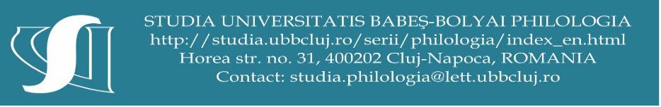 Studia Universitatis Babeș-Bolyai Philologia 3/2022 (Miscellanea Section)