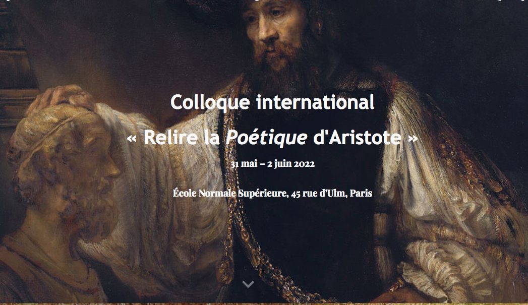 Relire la Poétique d'Aristote (ENS Paris)