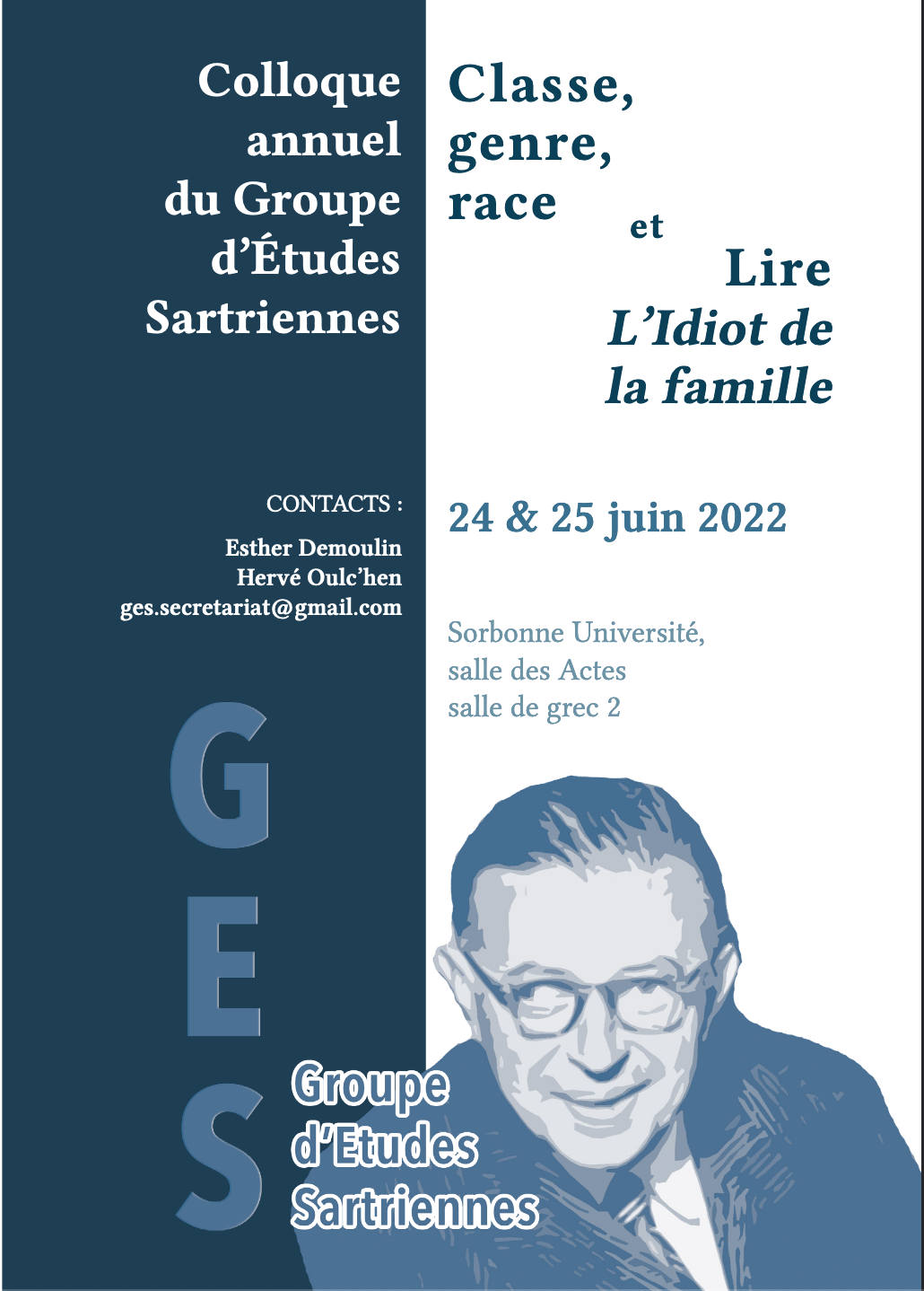 Colloque annuel du Groupe d’Études Sartriennes