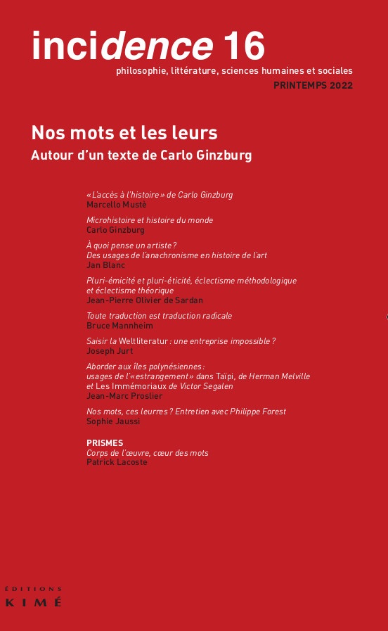 Incidence, n° 16 :