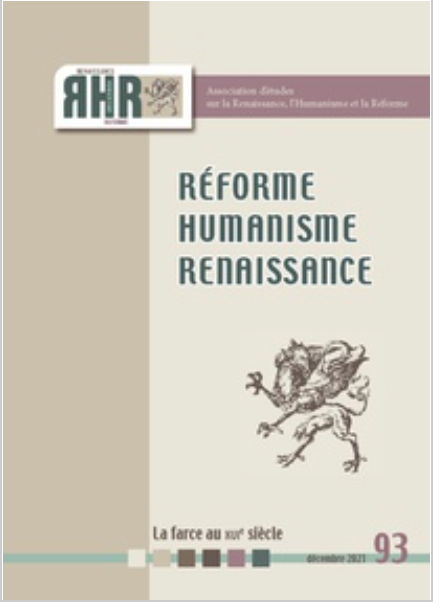 Réforme, Humanisme, Renaissance: numéro Varia 2023