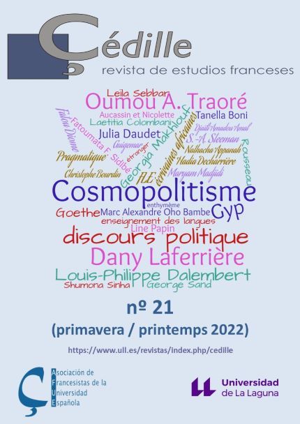 Çédille, revista de estudios franceses / Çédille, revue d'études françaises, n° 21 :