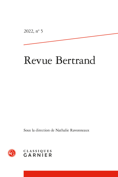 Revue Bertrand 2022, n° 5: varia