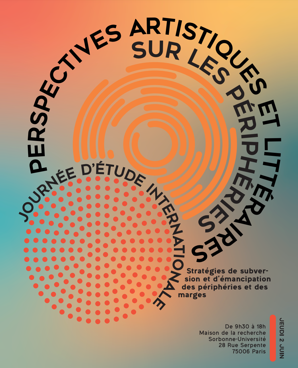 Perspectives artistiques et littéraires sur les périphéries. Stratégies de subversion et d’émancipation des périphéries et desmarges face aux centres (Paris Univ. & en ligne)