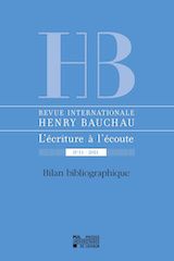 Revue internationale Henry Bauchau n°11 - 2021