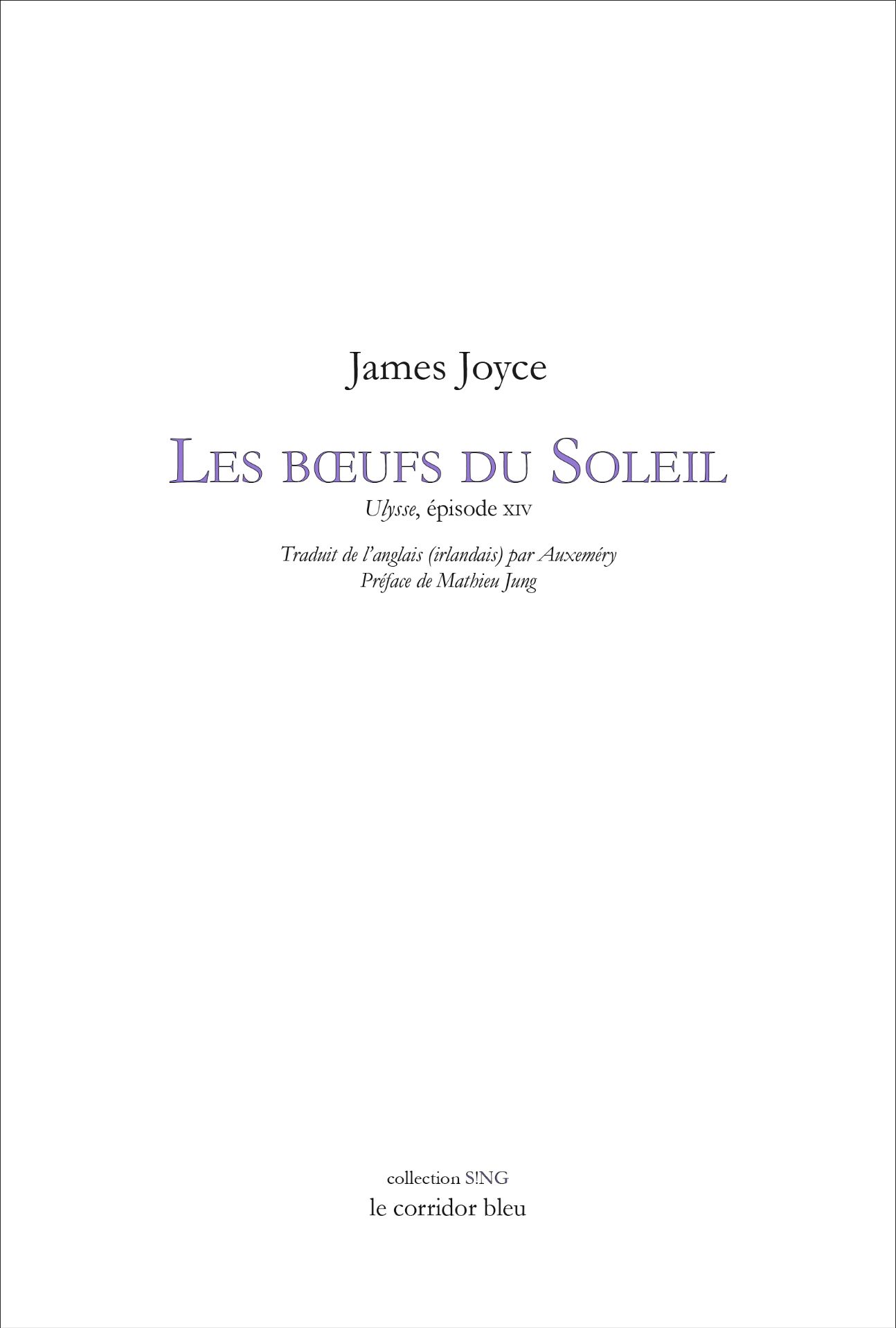 James Joyce, Les bœufs du Soleil. Ulysse, épisode XIV