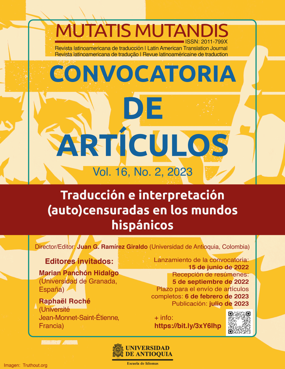 Traduction et interprétation (auto)censurées dans les mondes hispaniques (Mutatis Mutandis. Revista Latinoamericana de Traducción)