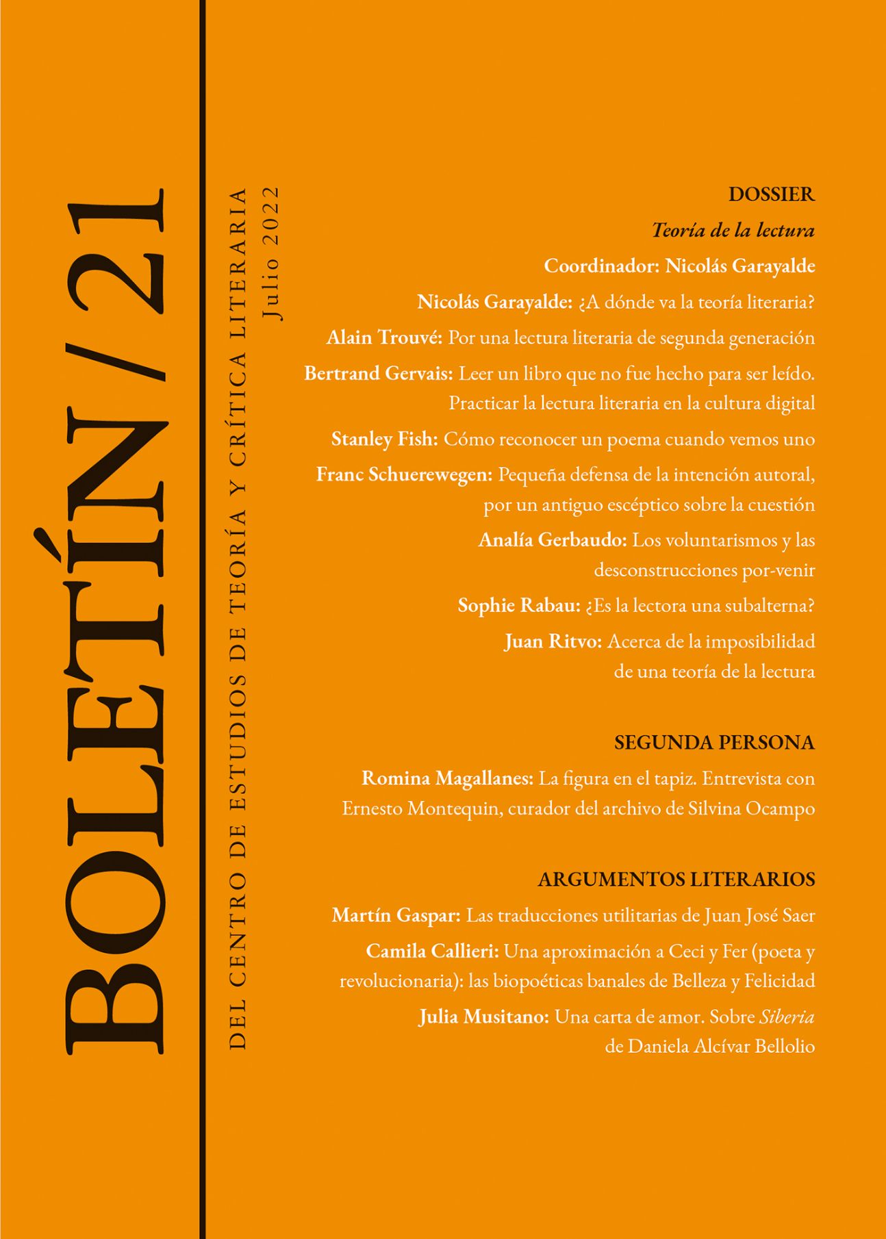 Boletín, n° 21:
