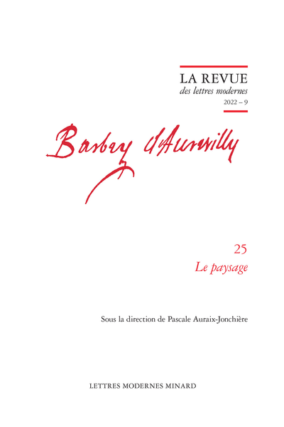 Pascale Auraix-Jonchière, La Revue des lettres modernes 2022 – 9: