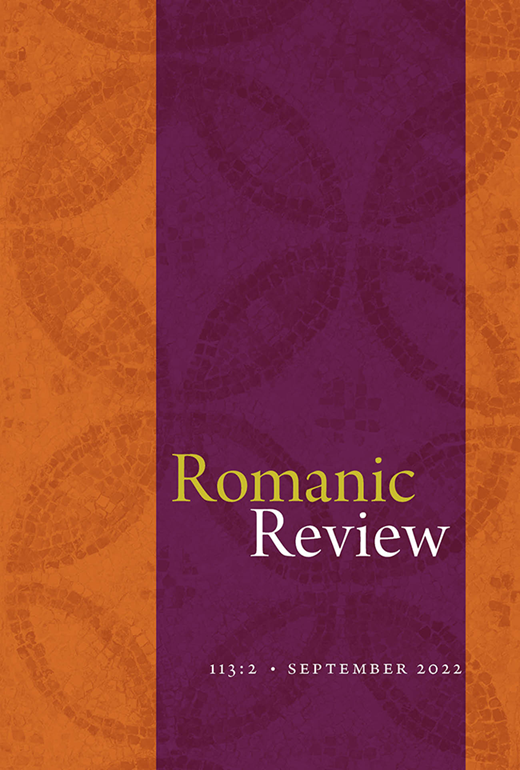 Romanic Review, Vol. 113, Issue 2 : Varia