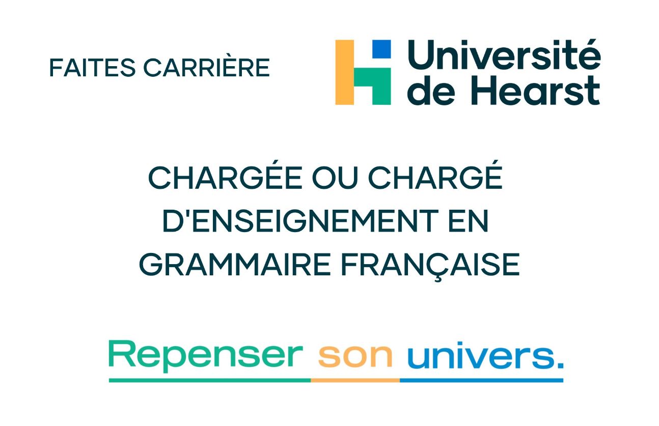 Chargée ou chargé d'enseignement en grammaire française (Univ. de Hearst, Canada)