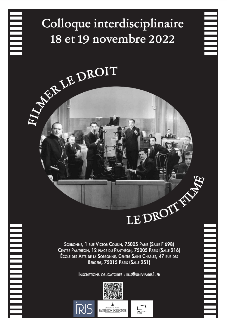 Filmer le droit - Le droit filmé (Paris Sorbonne)