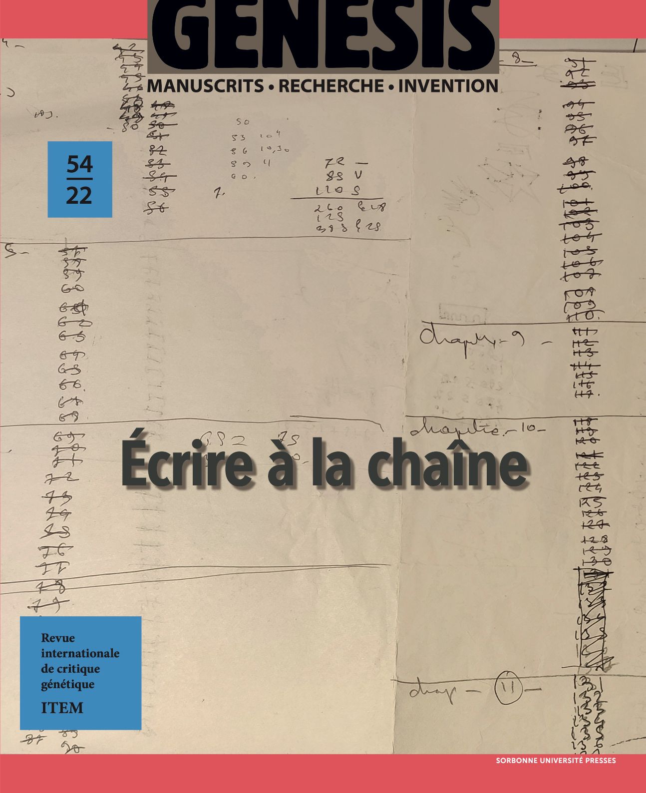 Présentation par Matthieu Letourneux et Luce Roudier du n° 54 de Genesis :