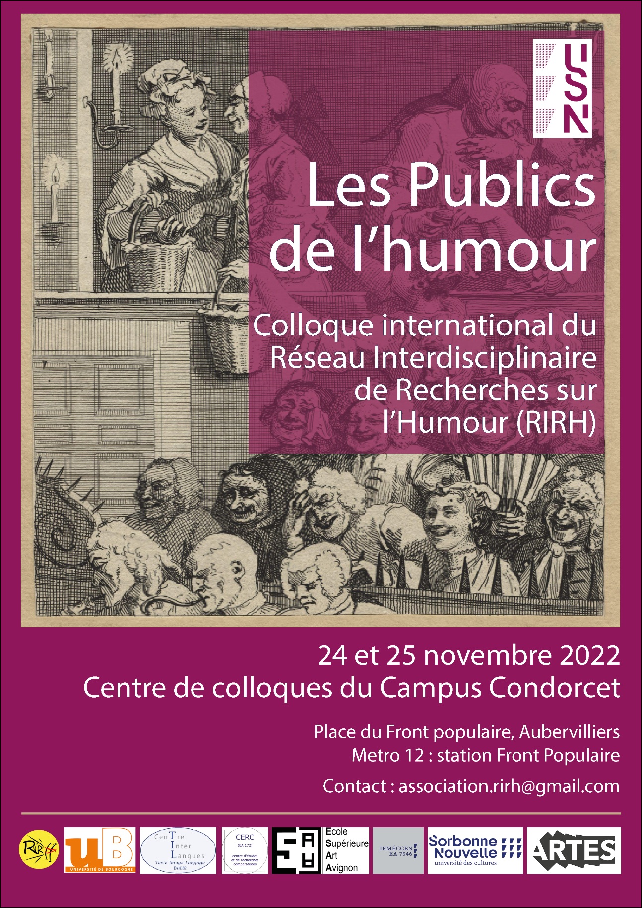 Les Publics de l'humour : colloque international du Réseau Interdisciplinaire de Recherche sur l'humour (Paris)
