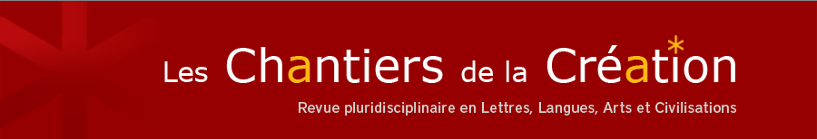 Les Chantiers de la Création, n° 15 :