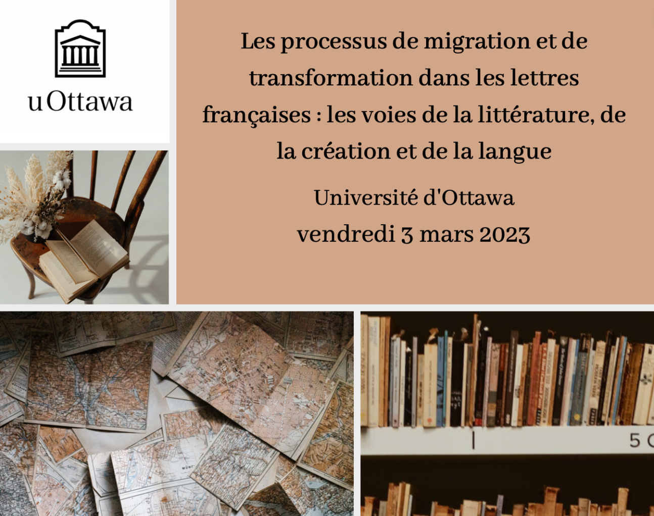 Les processus de migration et de transformation dans les lettres françaises : les voies de la littérature, de la création et de la langue (Ottawa)