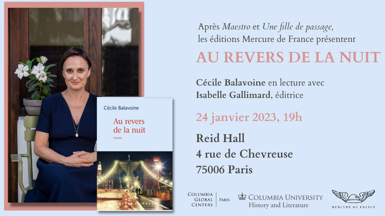 Au revers de la nuit. Rencontre avec Cécile Balavoine (Reid Hall Paris)