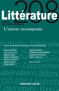 Littérature, n° 208 (4/2022) :