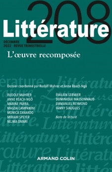 Littérature, n° 208 (4/2022) : 