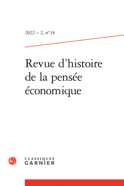 Revue d’histoire de la pensée économique, n° 14 : 