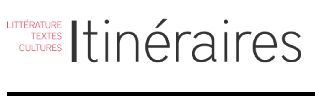 Itinéraires, n° 2022-1 :