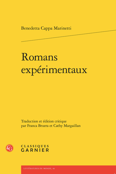 Benedetta Cappa Marinetti, Romans expérimentaux, éd. et trad. C. Margaillan & F. Bruera