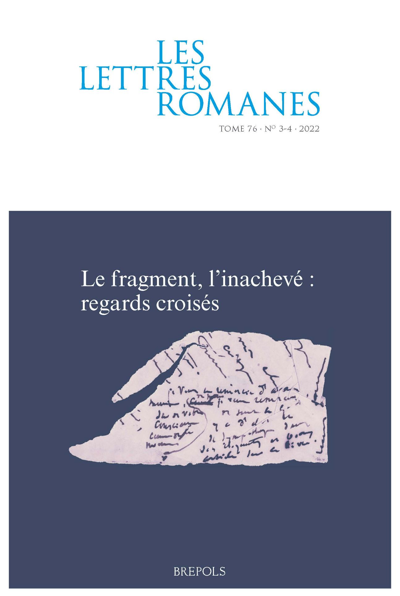 Les Lettres romanes, n° 76 : 