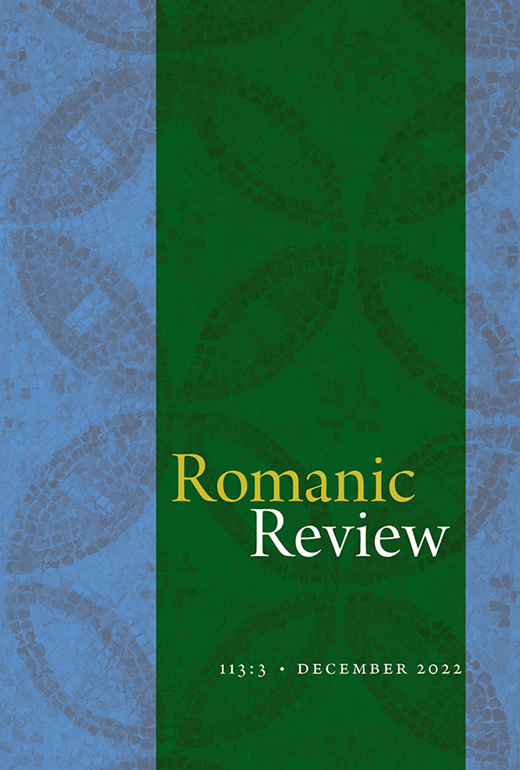Romanic Review, vol. 113, issue 3 : 