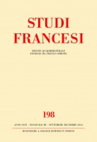 Studi Francesi, n° 198