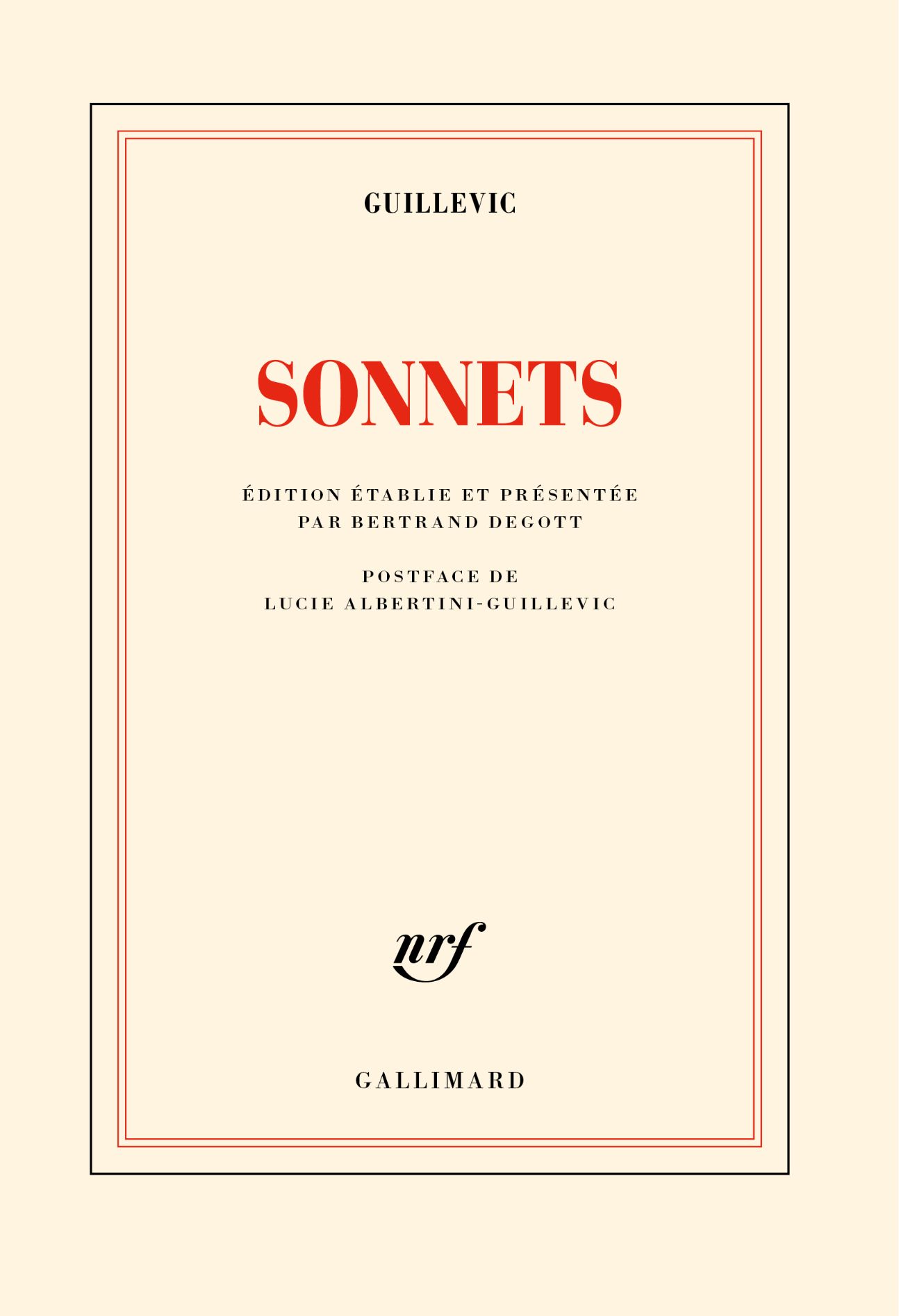 Eugène Guillevic, Sonnets (éd. Bertrand Degott)